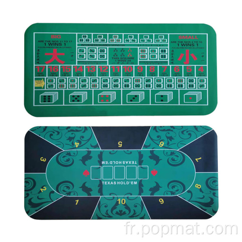 Jeu personnalisable jeu imprimé en jouant au tapis de table de poker